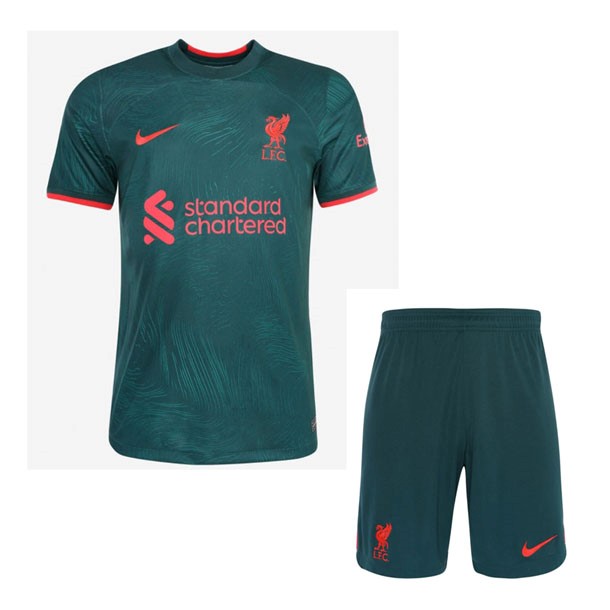 Camiseta Liverpool Replica Tercera Ropa Niño 2022/23